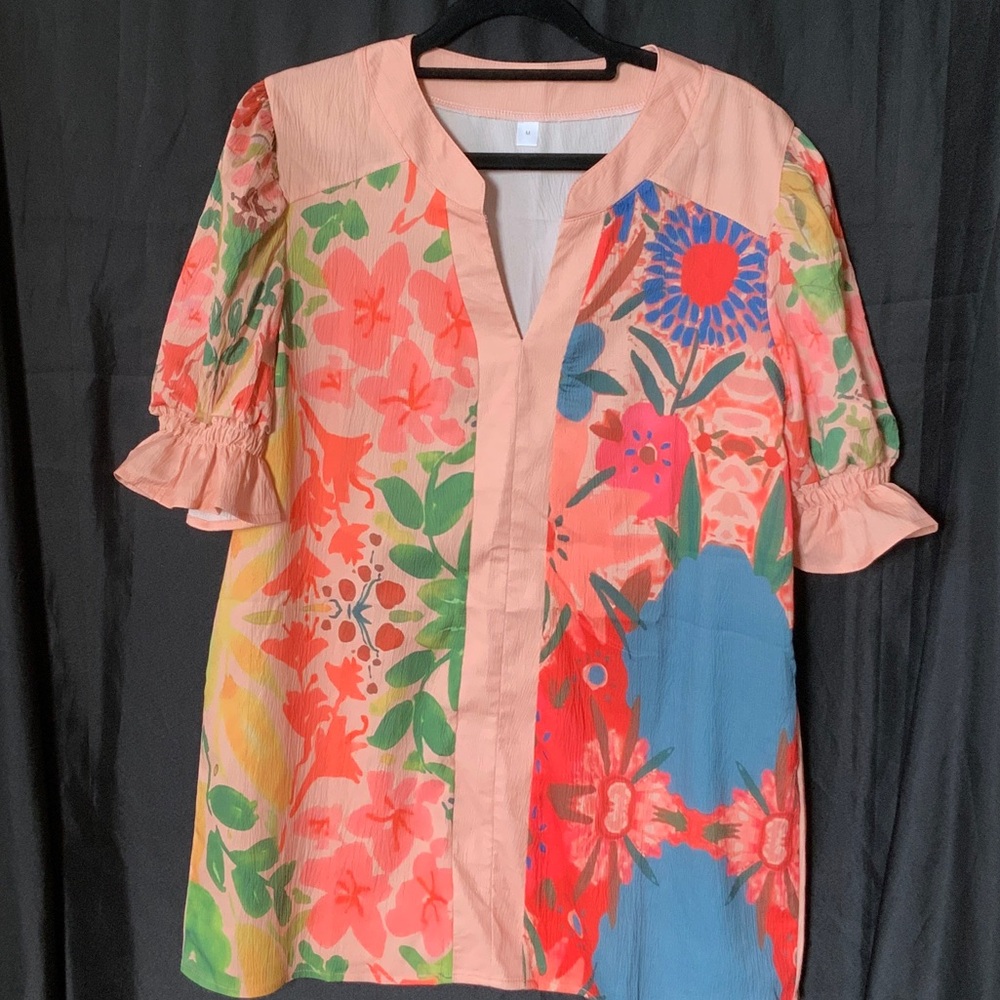 Floral Multicolor Women's Top